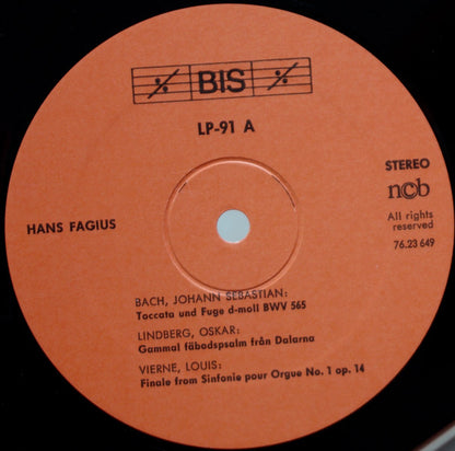 Hans Fagius : Favourite Organ Music (LP, Album)