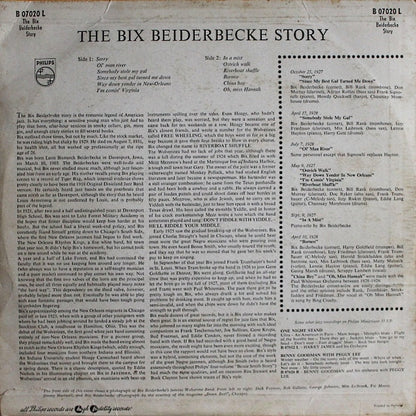 Bix Beiderbecke : The Bix Beiderbecke Story (LP, Comp, Mono)