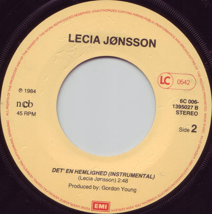 Lecia Jönsson : Det' En Hemlighed (7", Single)