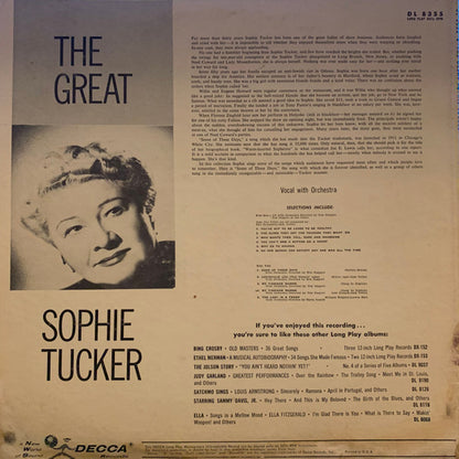 Sophie Tucker : The Great Sophie Tucker (LP, Comp)