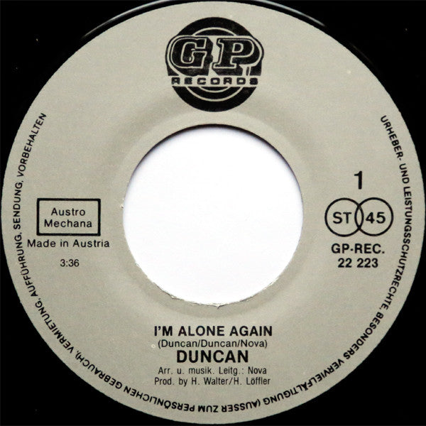 Duncan Mlango : I Am Alone Again (7", Single)