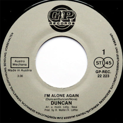 Duncan Mlango : I Am Alone Again (7", Single)