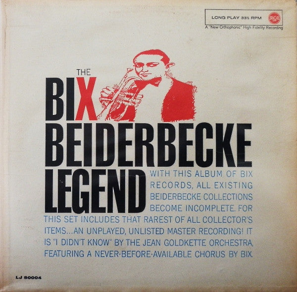 Bix Beiderbecke : The Bix Beiderbecke Legend (LP, Comp, Mono)