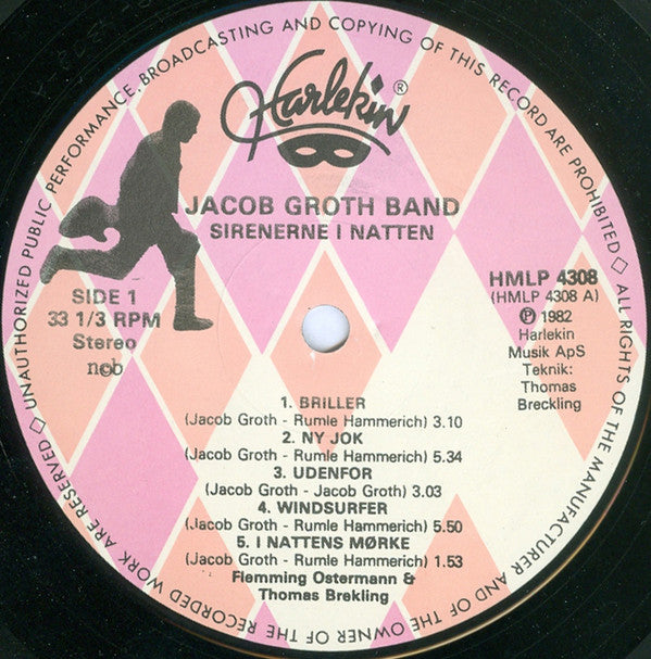 Jacob Groth Band : Sirenerne I Natten (LP, Album)