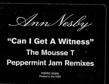 Ann Nesby : Can I Get A Witness (12", Promo)