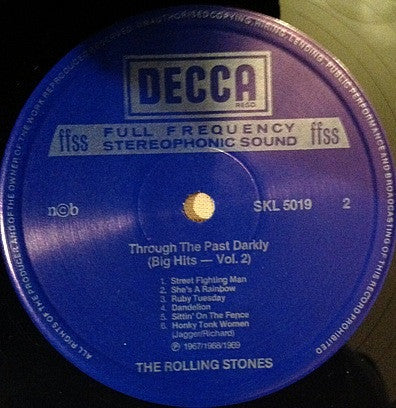 The Rolling Stones : Through The Past, Darkly (Big Hits Vol. 2) (LP, Comp)