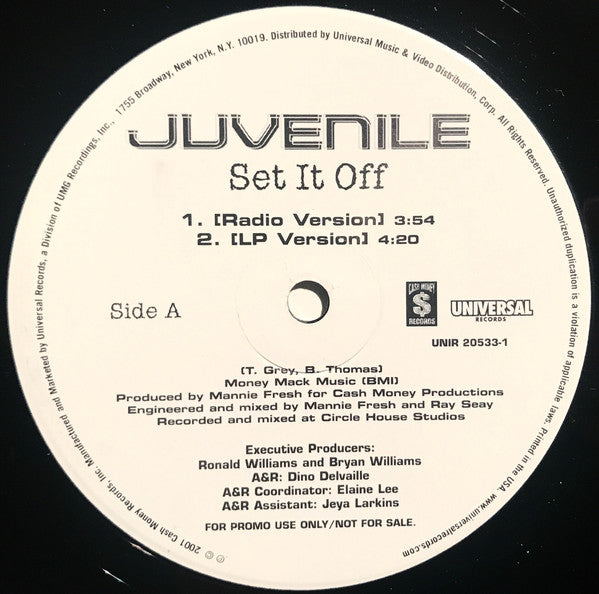 Juvenile (2) : Set It Off (12", Promo)