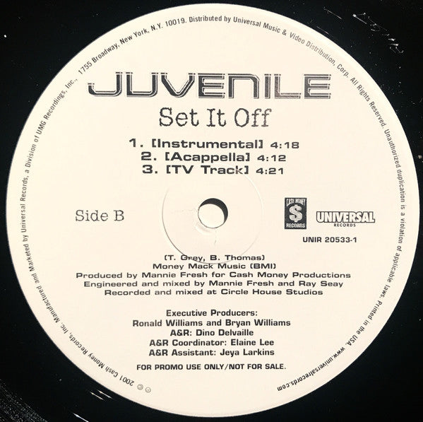 Juvenile (2) : Set It Off (12", Promo)