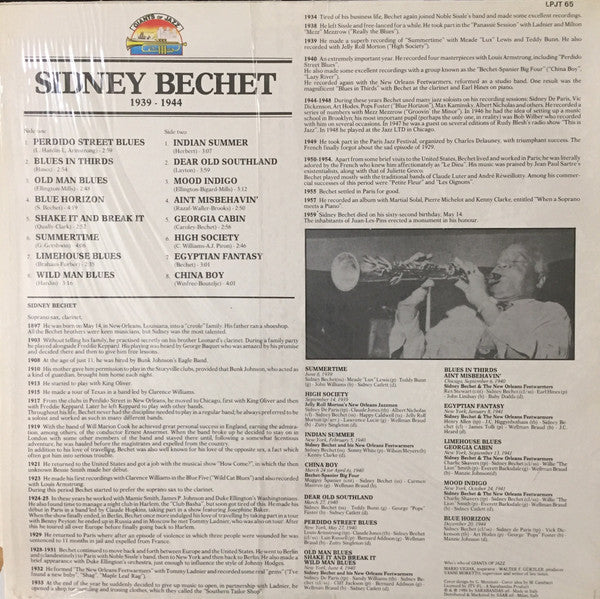 Sidney Bechet : 1939-1944 (LP, Comp)