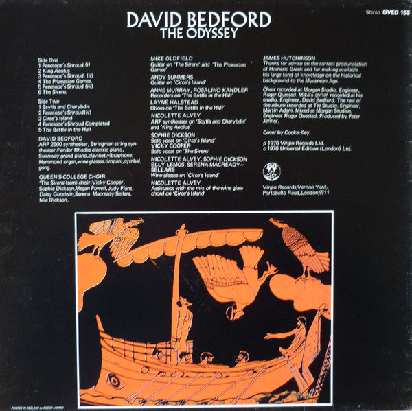 David Bedford : The Odyssey (LP, Album, RE)