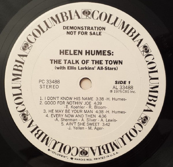 Helen Humes : The Talk Of The Town (LP, Promo)