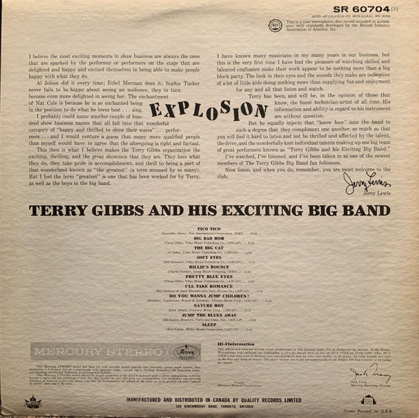 Terry Gibbs Big Band : Explosion! (LP, Album)