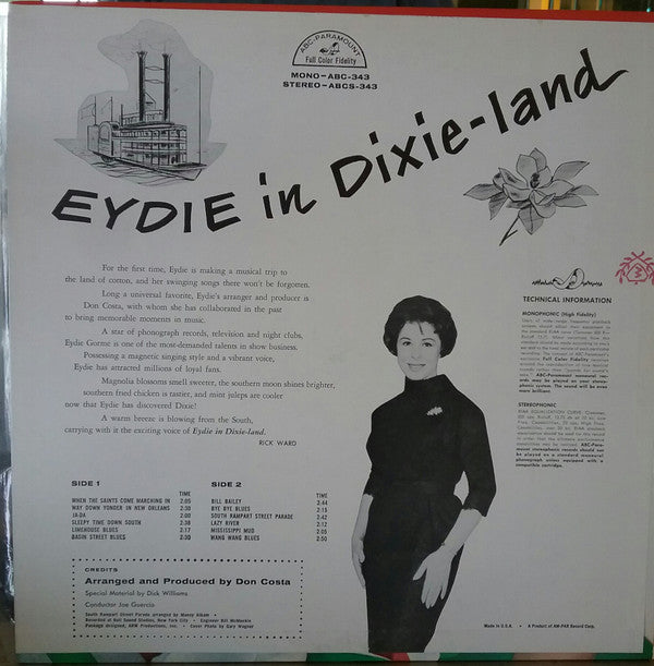 Eydie Gormé : Eydie In Dixie-Land (LP, Album)