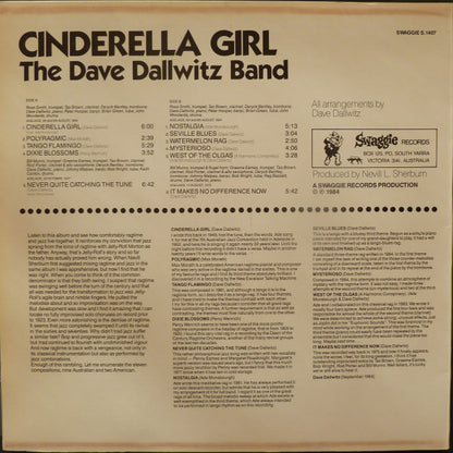 Dave Dallwitz Jazz Band : Cinderella Girl (LP)