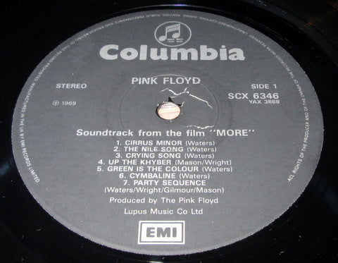 Pink Floyd : Soundtrack From The Film "More" (LP, Album, RE)