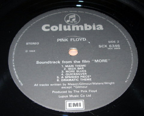 Pink Floyd : Soundtrack From The Film "More" (LP, Album, RE)