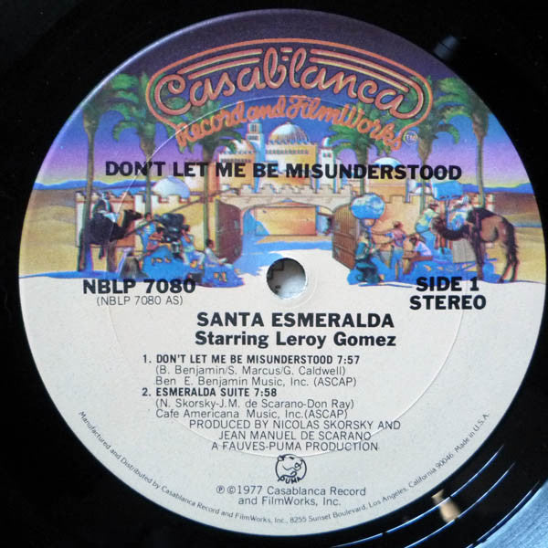 Santa Esmeralda Featuring Leroy Gomez : Don't Let Me Be Misunderstood (LP, Album, P/Mixed, Ter)