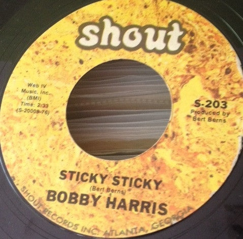 Bobby Harris (3) : Sticky Sticky / Mr. Success (7", Single)