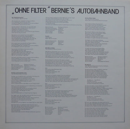 Bernies Autobahn Band : Ohne Filter (LP, Album)