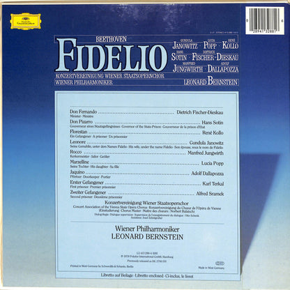 Ludwig van Beethoven - Leonard Bernstein - Wiener Staatsopernchor - Wiener Philharmoniker : Fidelio - Oper In Zwei Aufzügen (3xLP, Album, RE + Box)