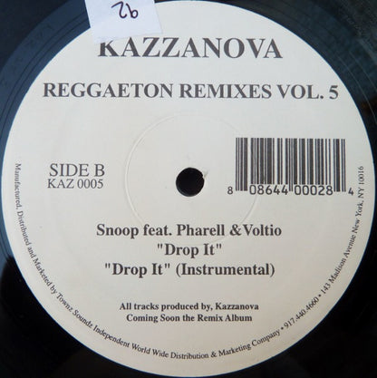 DJ Kazzanova : Reggaeton Remixes Vol. 5 (12")