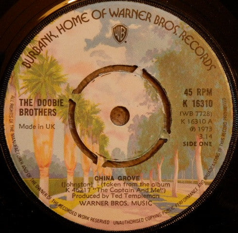 The Doobie Brothers : China Grove (7", Single, 4 P)