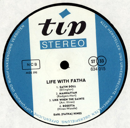 Earl Hines : Life With Fatha (LP, Album, RE)