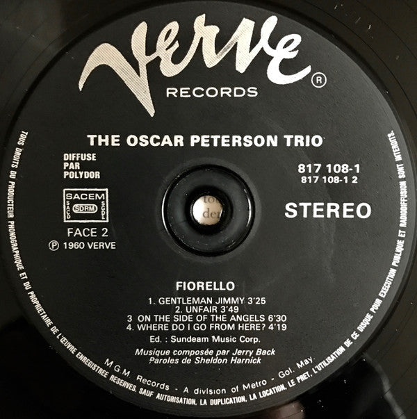 The Oscar Peterson Trio : Fiorello (LP, Album, RE)