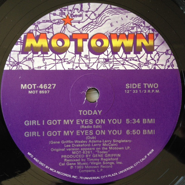 Today : Girl I Got My Eyes On You (12", Single)