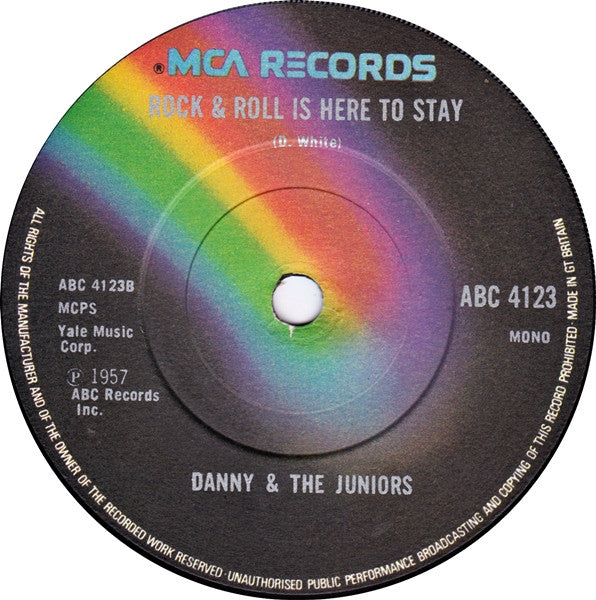 Danny & The Juniors : At The Hop / Rock And Roll Is Here To Stay (7", Single, Mono, RE)