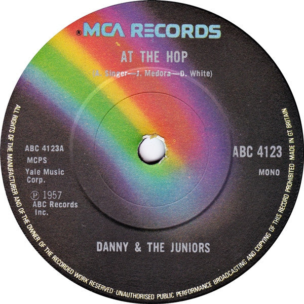 Danny & The Juniors : At The Hop / Rock And Roll Is Here To Stay (7", Single, Mono, RE)