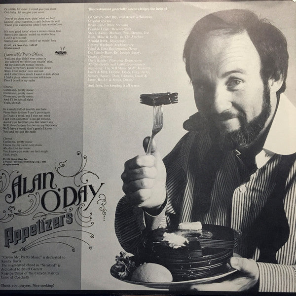 Alan O'Day : Appetizers (LP, Album, RI)