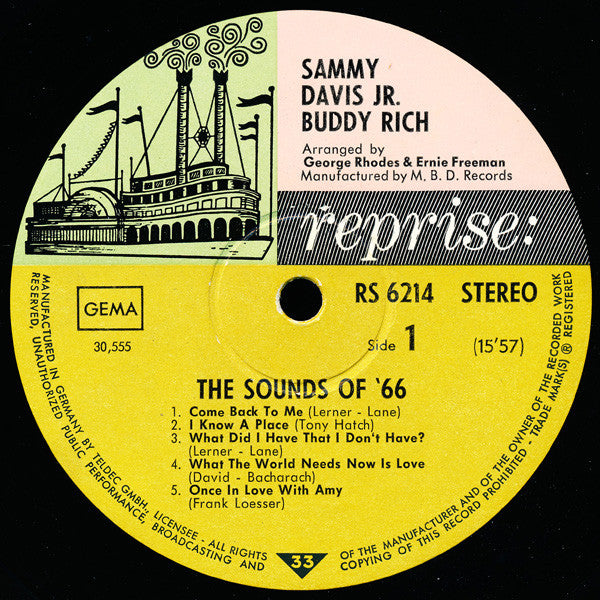 Sammy Davis Jr. / Buddy Rich : The Sounds Of '66 (LP, Album)