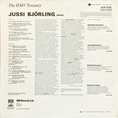 Jussi Björling : Arias And Songs By Beethoven, Elgar, Flotow, Puccini, Rossini, Verdi (LP, Comp, Mono, RE, RP)