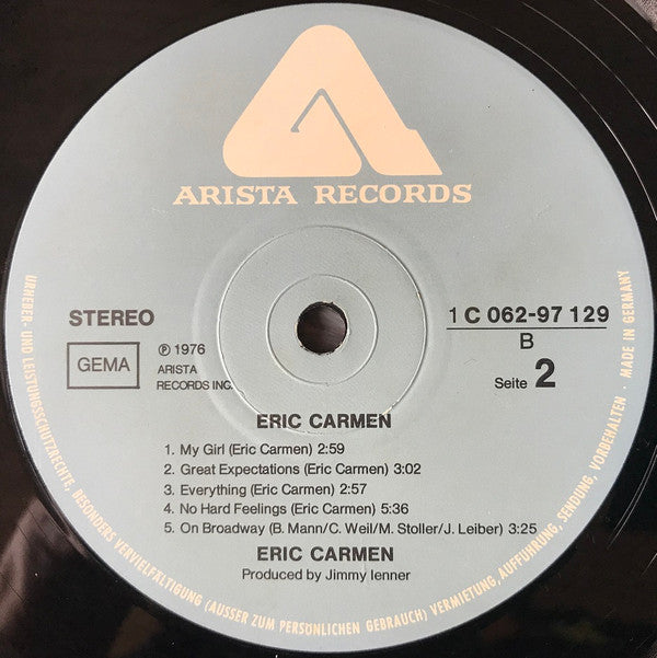 Eric Carmen : Eric Carmen (LP, Album)