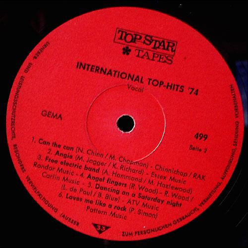 Unknown Artist : International Top-Hits '74 (Vocal) (LP)