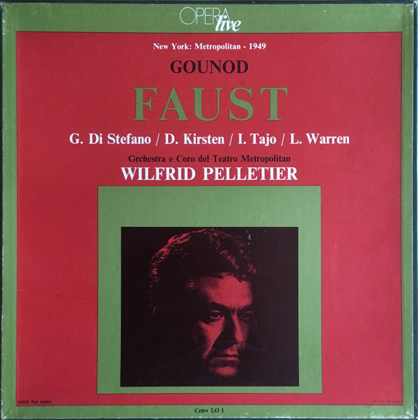 Charles Gounod, Giuseppe di Stefano, Dorothy Kirsten, Italo Tajo, Leonard Warren, The Metropolitan Opera House Orchestra e Metropolitan Opera Chorus, Wilfrid Pelletier : Faust (Box, Comp + 3xLP)