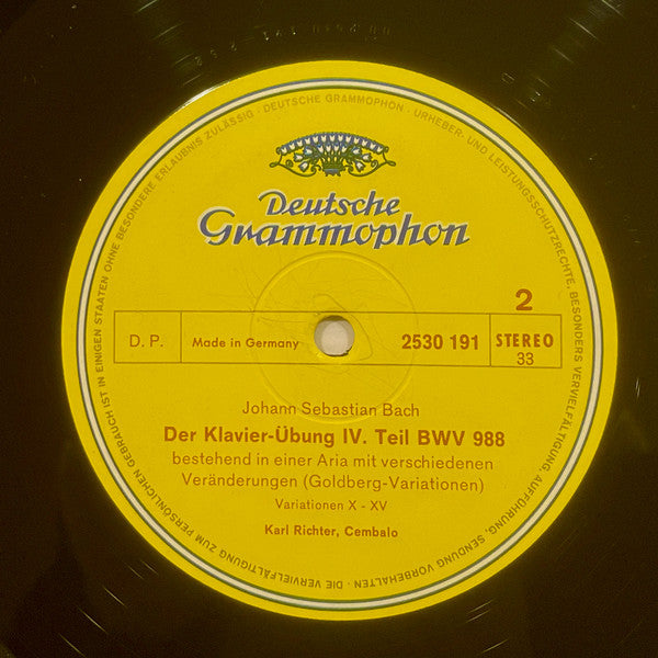 Karl Richter, Johann Sebastian Bach : Goldberg-Variationen (2xLP, Gat)