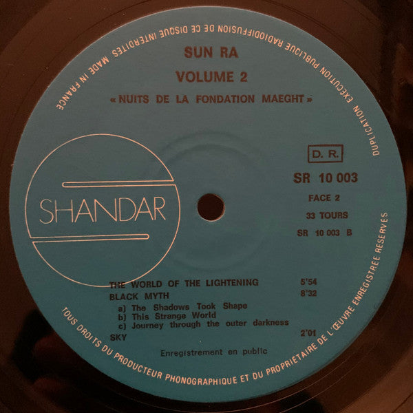 Sun Ra : Nuits De La Fondation Maeght Volume 2 (LP, Album)