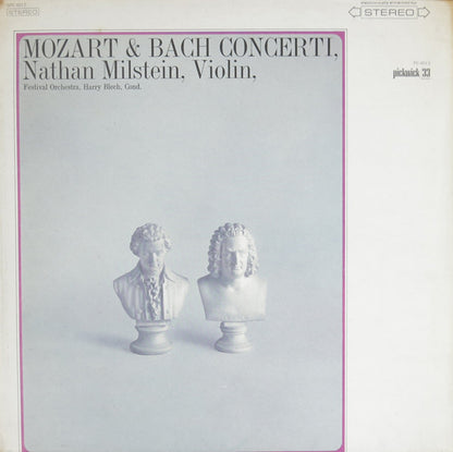 Wolfgang Amadeus Mozart, Johann Sebastian Bach, Nathan Milstein, Harry Blech : Mozart & Bach Concerti (LP)