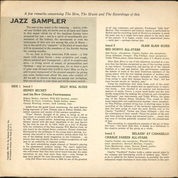 Various : Jazz Sampler (10", Smplr, Gat)