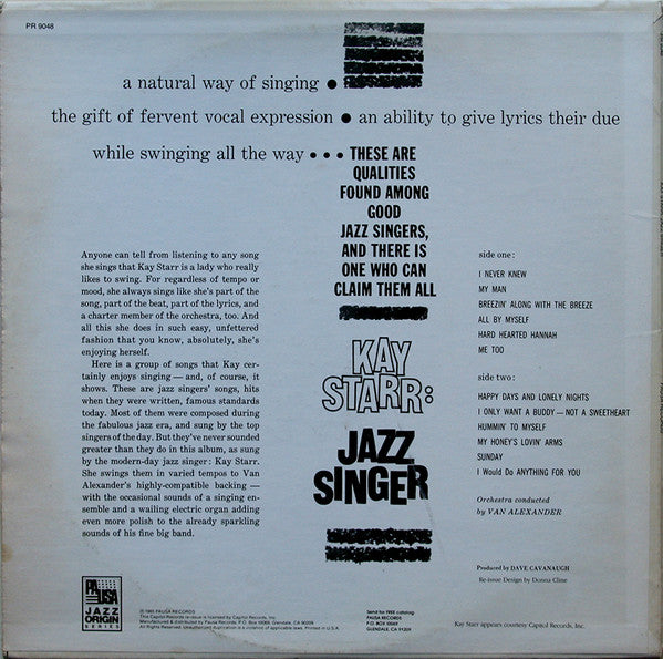 Kay Starr : Kay Starr: Jazz Singer (LP)