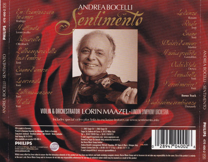 Andrea Bocelli : Sentimento (CD, Album, Ltd)