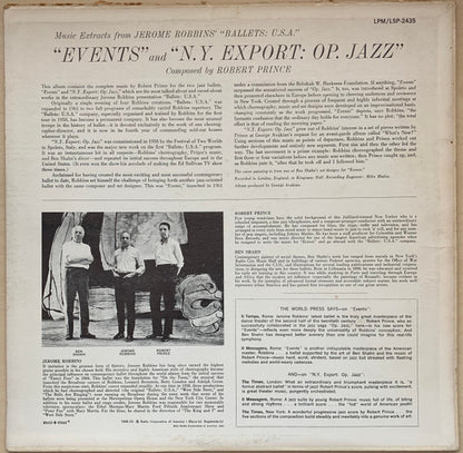 Robert Prince : Ballets : USA Events & NY Export : OP Jazz (LP)