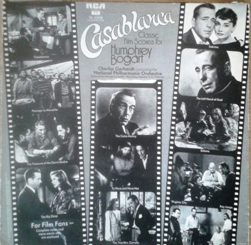 Charles Gerhardt / National Philharmonic Orchestra : Casablanca - Classic Film Scores For Humphrey Bogart (LP, Album, RE)