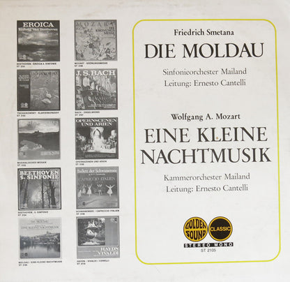 Bedřich Smetana / Wolfgang Amadeus Mozart, Orchestra Sinfonica Di Milano, Orchestra Da Camera Di Milano, Ernesto Cantelli : Die Moldau / Eine Kleine Nachtmusik (LP)