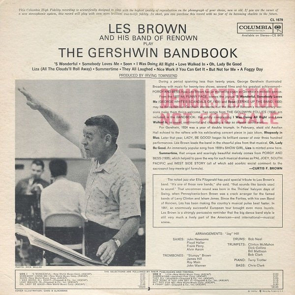 Les Brown And His Band Of Renown : Play The Gershwin Bandbook (LP, Album)