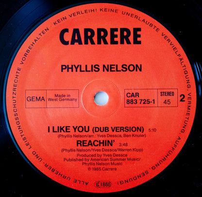 Phyllis Nelson : I Like You (12", Maxi)