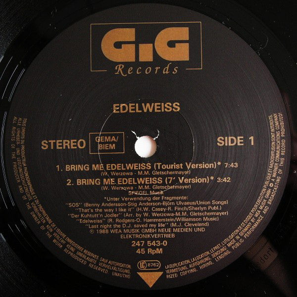 Edelweiss : Bring Me Edelweiss (12")