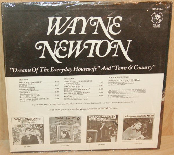 Wayne Newton : "Dreams Of The Everyday Housewife" And "Town & Country" (LP, Album)